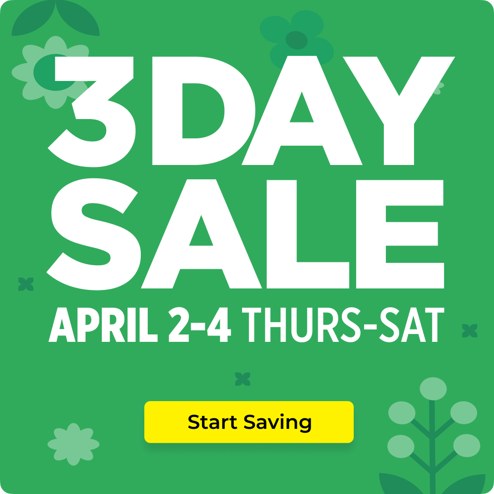 3 Day Sale, 4/2-4/4